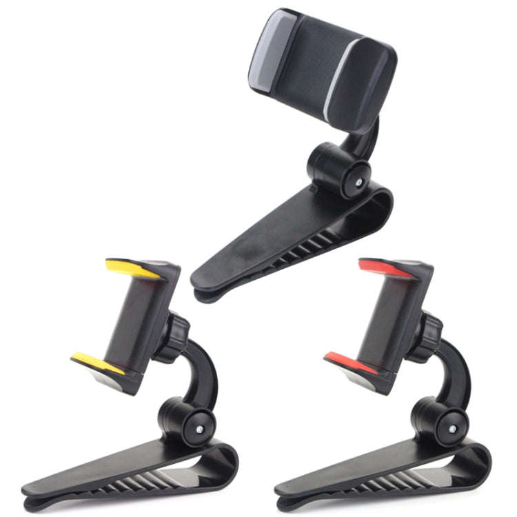 Car Sun Visor Bracket Car Mobile Phone Buckle Holder(Yellow)
