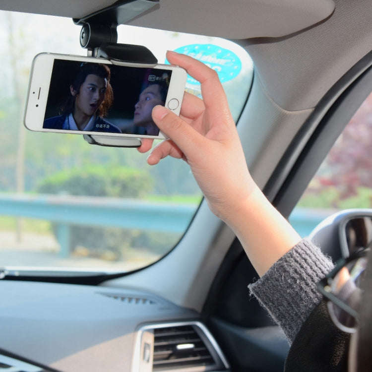 Car Sun Visor Bracket Car Mobile Phone Buckle Holder(Red)
