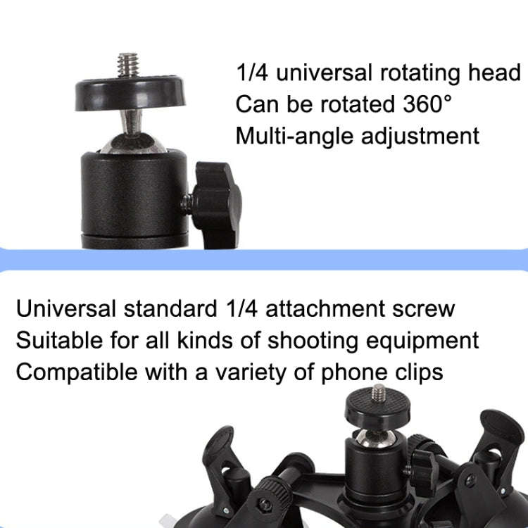 Car General Purpose Vehicle Bracket Suction Cup Fixed Glass Video Shooting Base, Shape: Suction C...