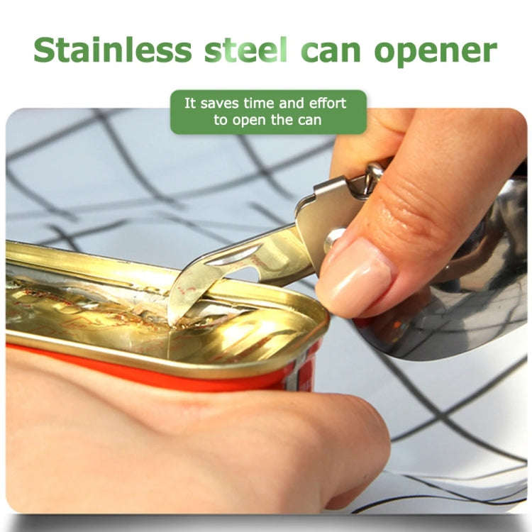 6-in-1 Folding Tableware (Fork/Knife/Spoon/Bottle Opener) for Camping and Survival(Silver)