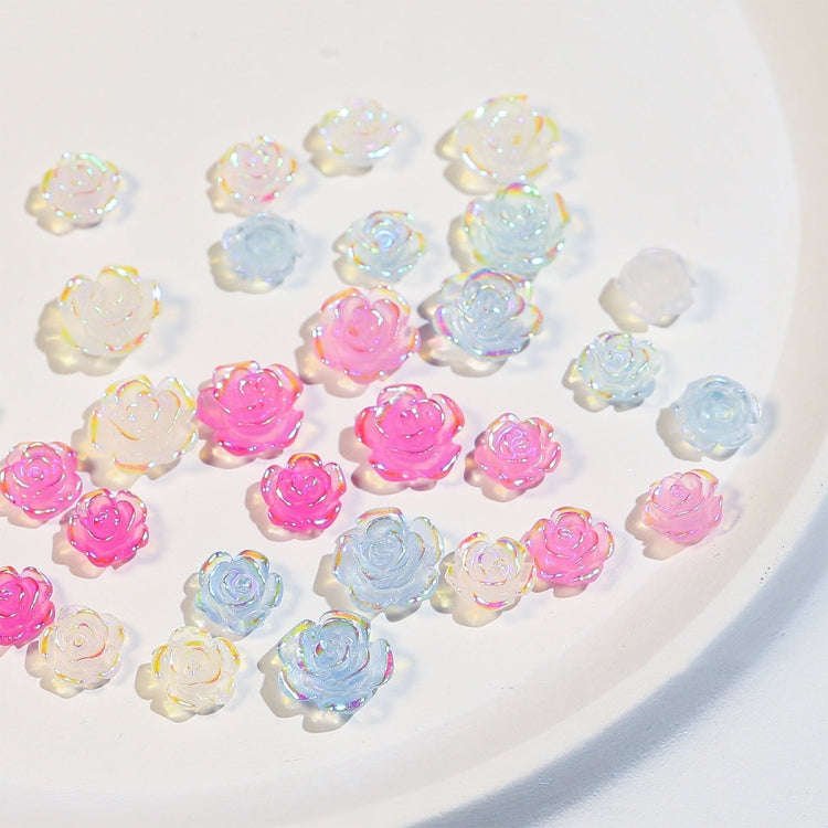 SP0473 30Pcs/Pack 3D Camellia Nail Art Decorative Rhinestones(Light Change)