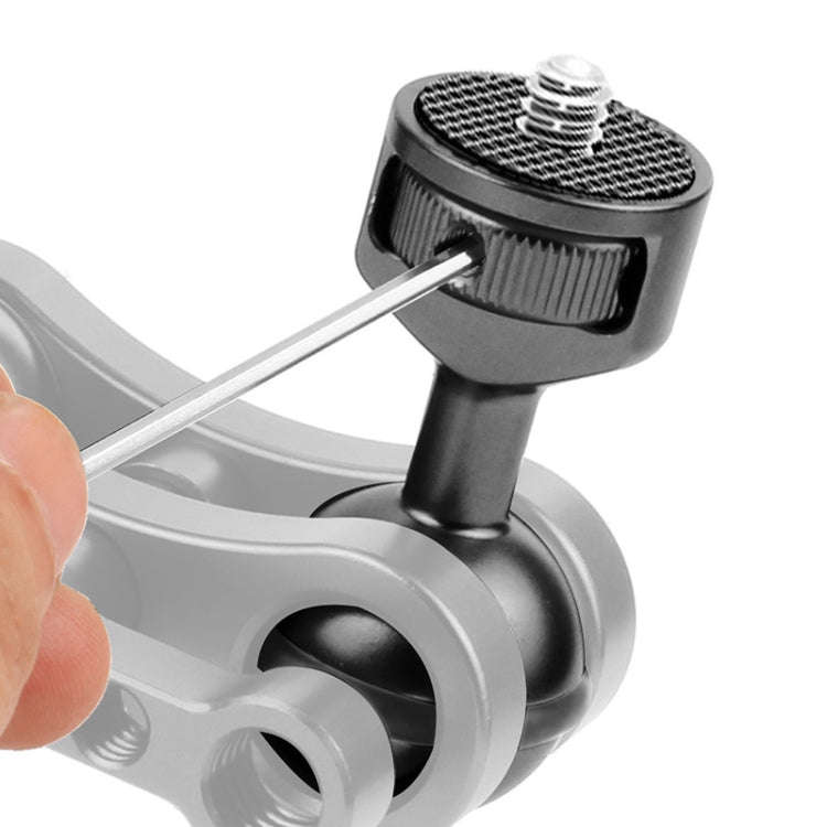 2.5cm Ball Head Clip for Action Camera Underwater Video Camera Light Diving Joint(Black)