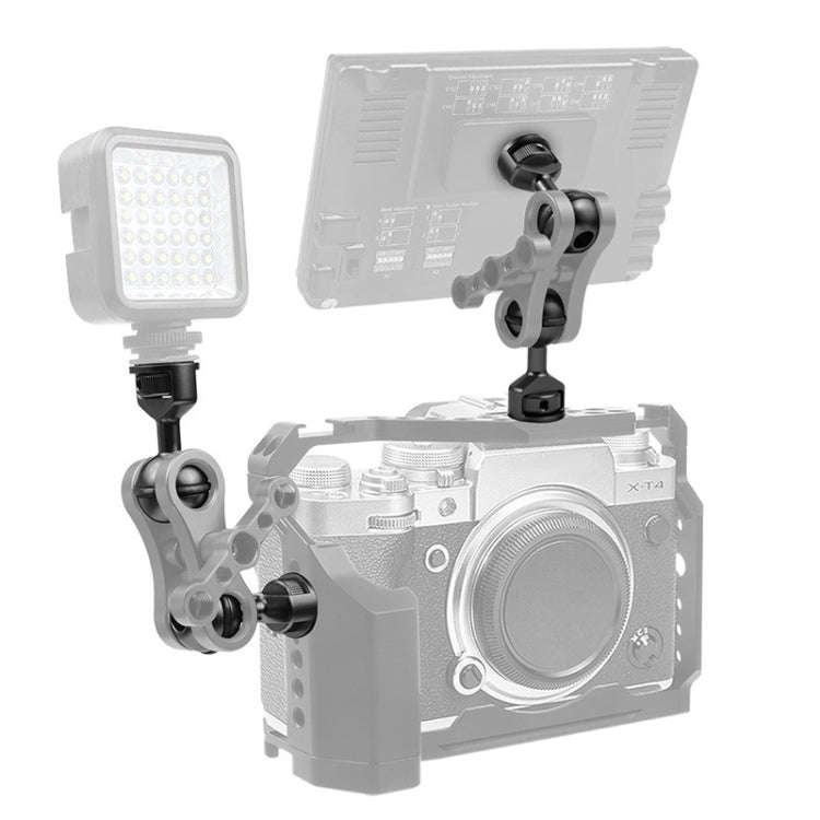 2.5cm Ball Head Clip for Action Camera Underwater Video Camera Light Diving Joint(Black)