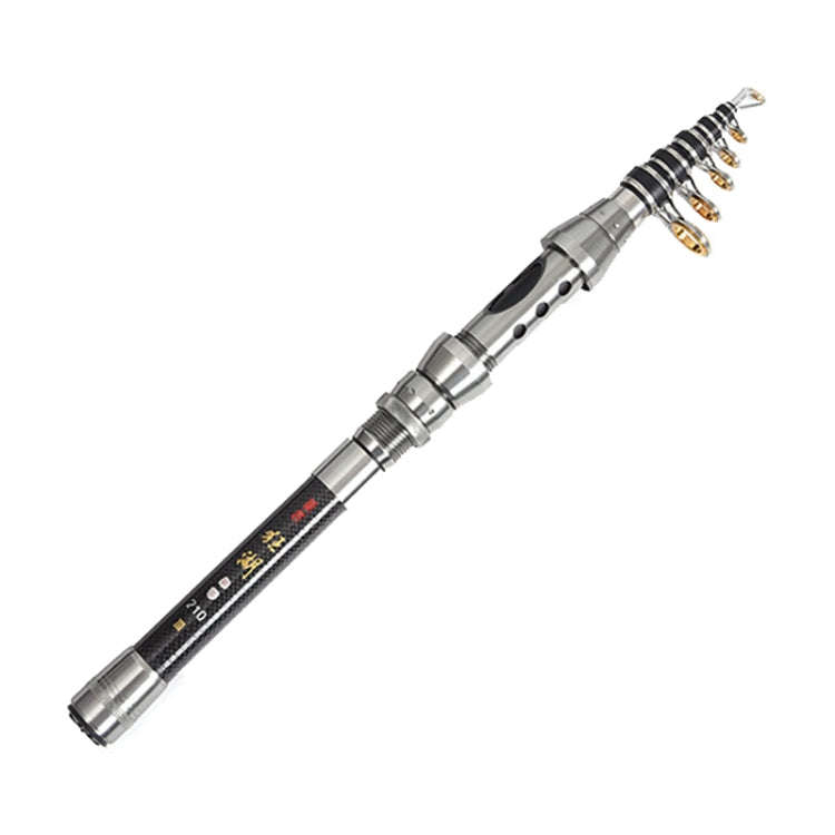 LEO 27593 Carbon Mini Fishing Rod Shrink Handle Throwing Poles, Length: 2.1m