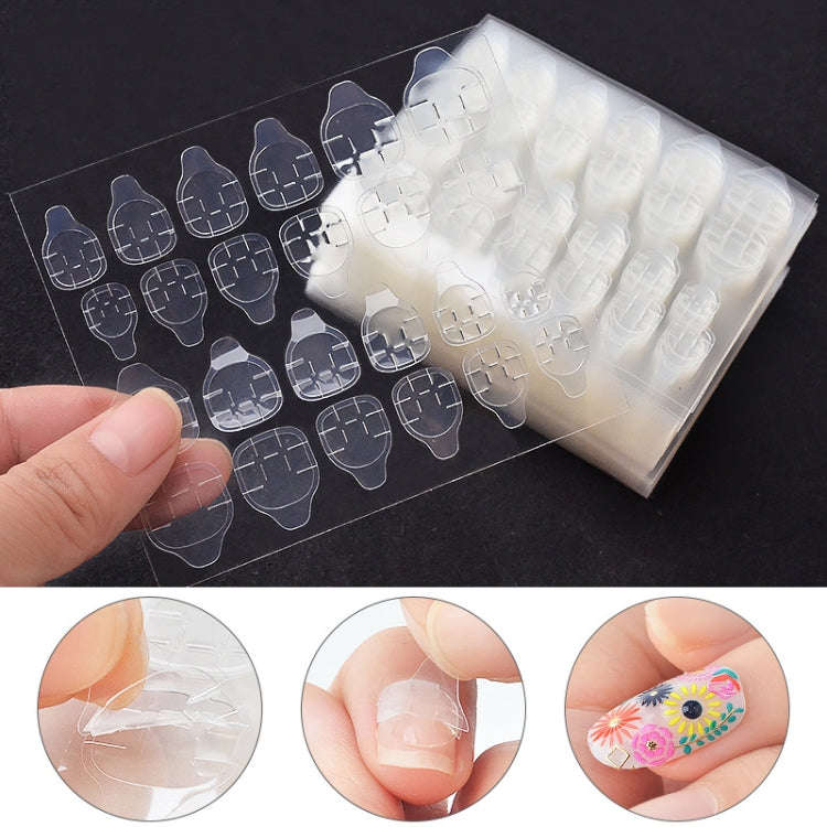 30 PCS 24 Stickers/Sheet Nail Art Double Sided Jelly Glue, Specification: Pink