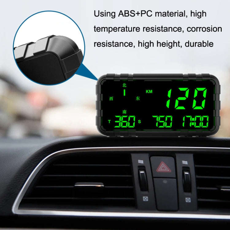 C3012 GPS Head-up Display Speed Mileage Compass Car General (Black)
