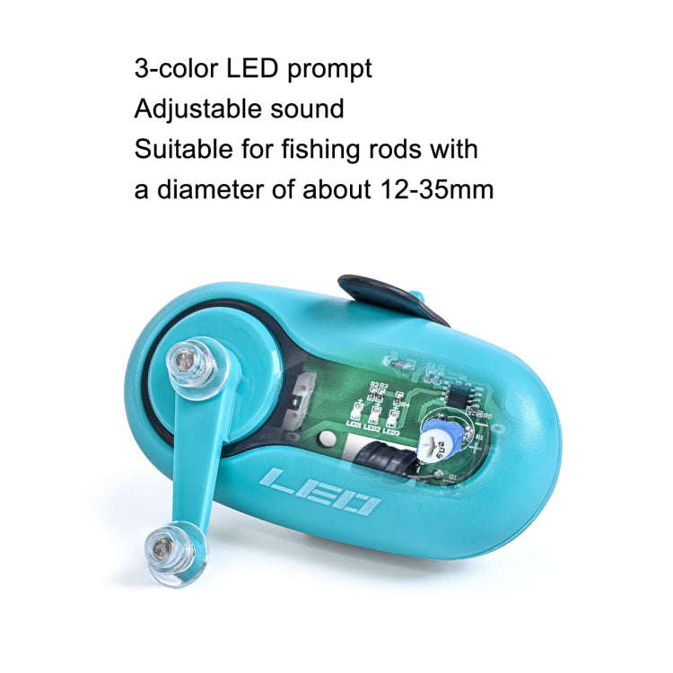 LEO 28152 Sea Rod Sound and Light Alarm Fishing Rod Prompt Alarm, Style: Rocker Blue