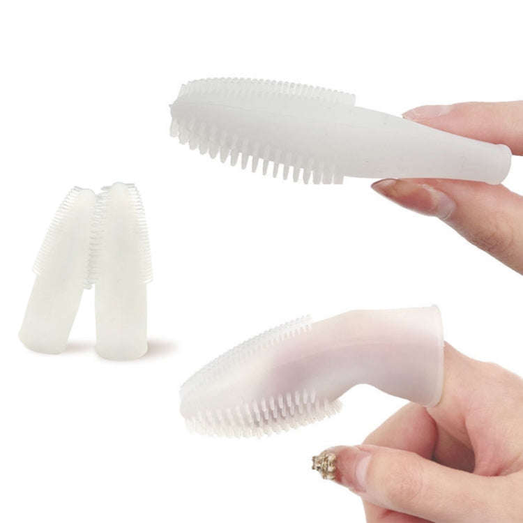 Pet Silicone Teeth Scaffolding Oral Cleaning Toothbrush(Upgraded White)