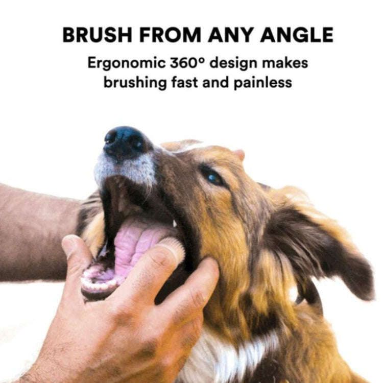 Pet Silicone Teeth Scaffolding Oral Cleaning Toothbrush(Red)