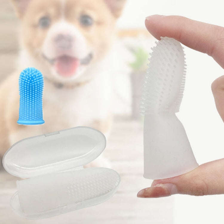Pet Silicone Teeth Scaffolding Oral Cleaning Toothbrush(Blue)