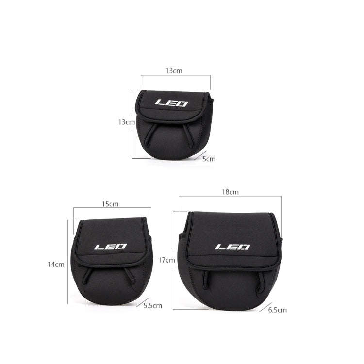 LEO 27918 Slotted Spinning Fishing Wheel Bag Fishing Carrier Protection Soft Cover, Size: Large