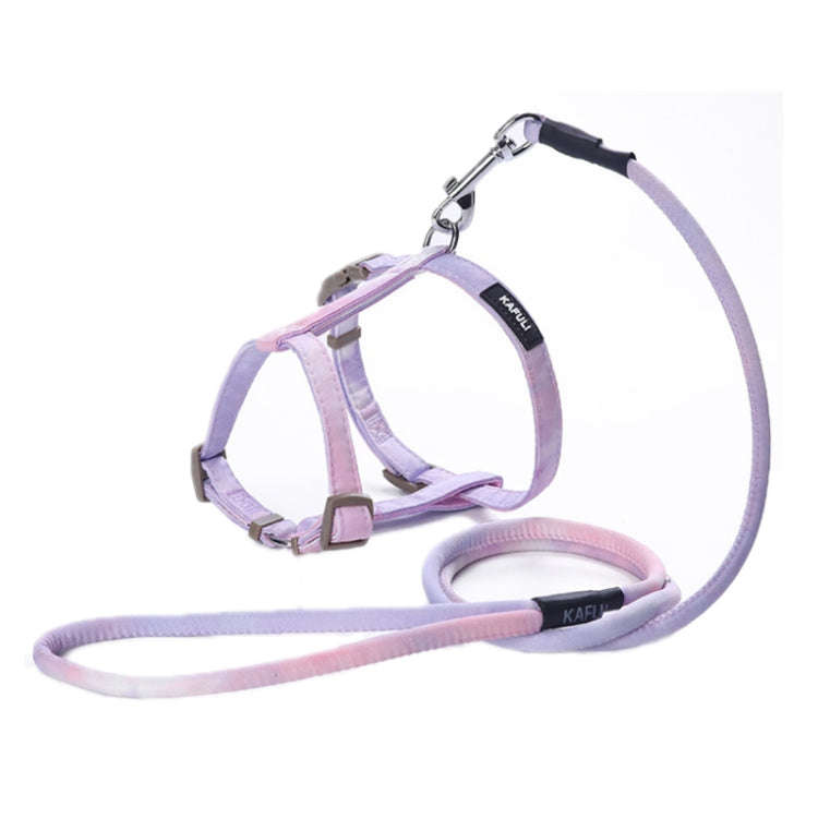 KAFULI Pet Adjustable I-Shape Harness Leash, Size: S(Gradient Purple)