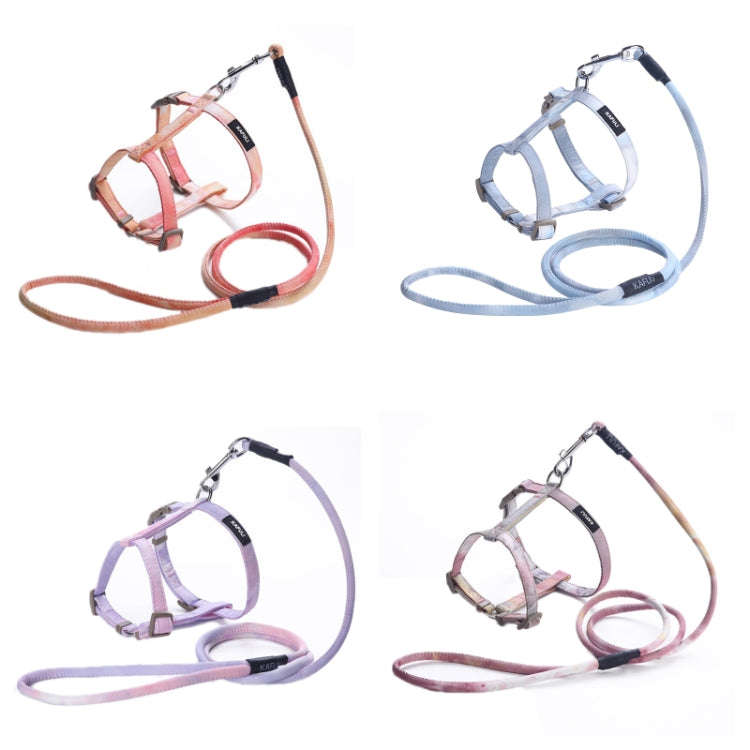 KAFULI Pet Adjustable I-Shape Harness Leash, Size: S(Gradient Purple)