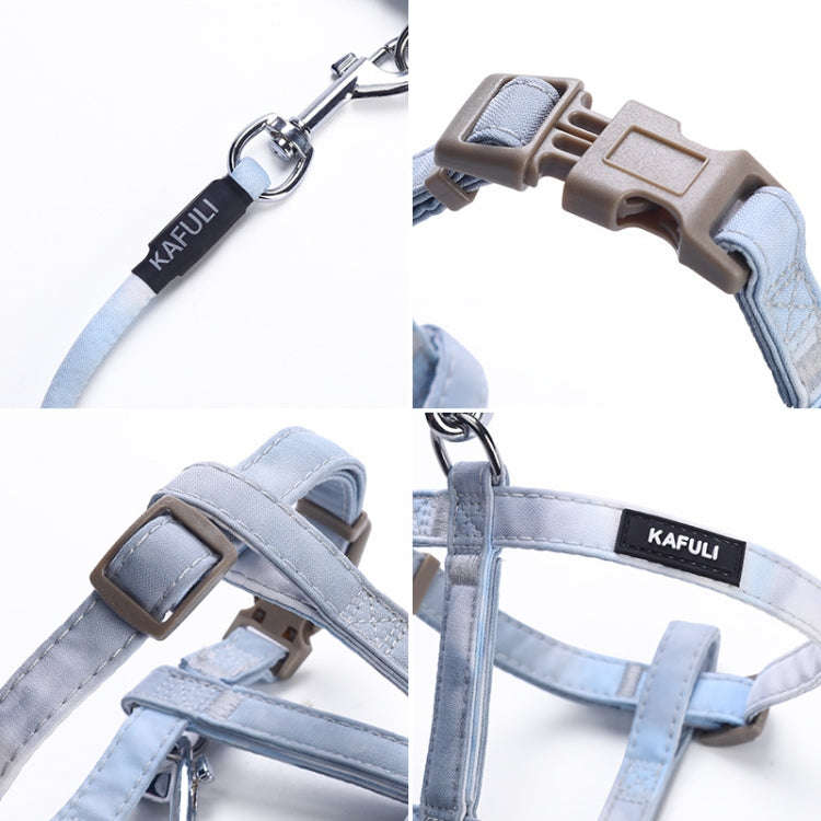 KAFULI Pet Adjustable I-Shape Harness Leash, Size: S(Gradient Purple)