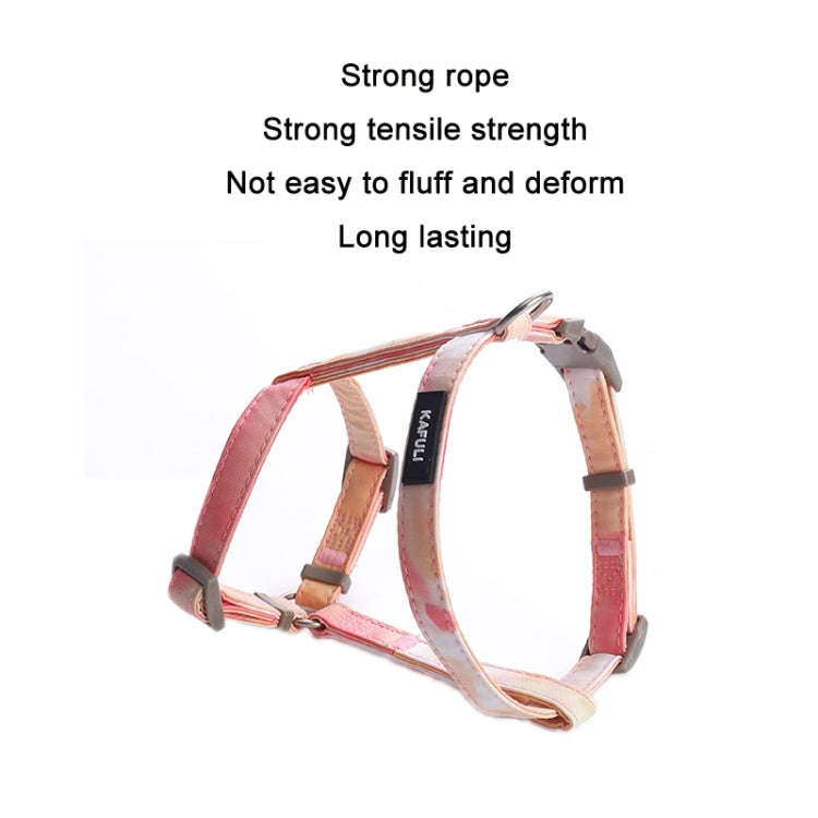 KAFULI Pet Adjustable I-Shape Harness Leash, Size: S(Orange Yellow)