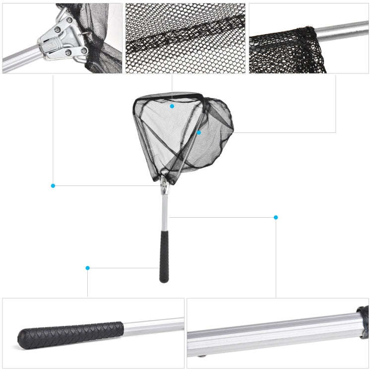 LEO 27972 Aluminum Alloy Triangle Mini Folding Fishing Net(50cm)