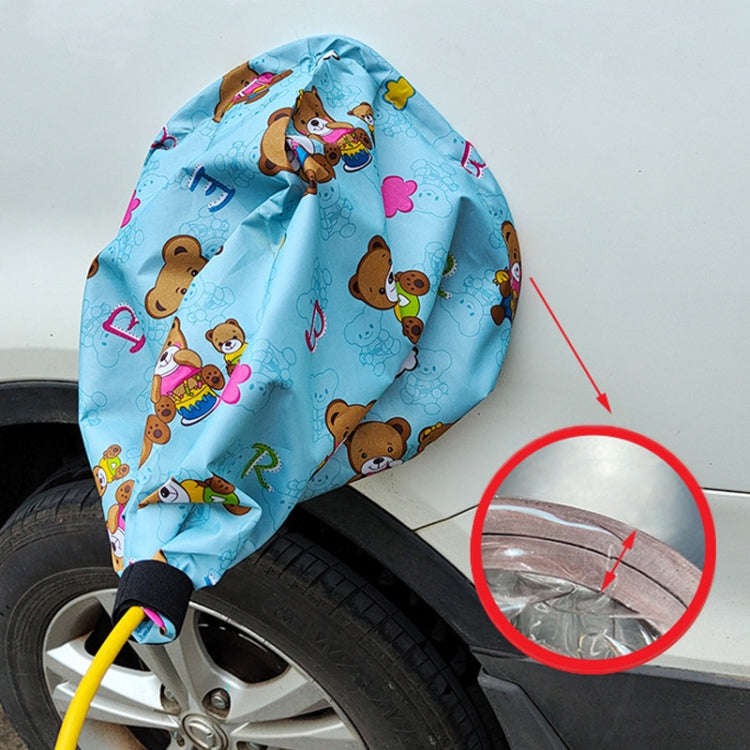New Energy Vehicle Charging Port Waterproof Protective Cover, Color: Bear Blue