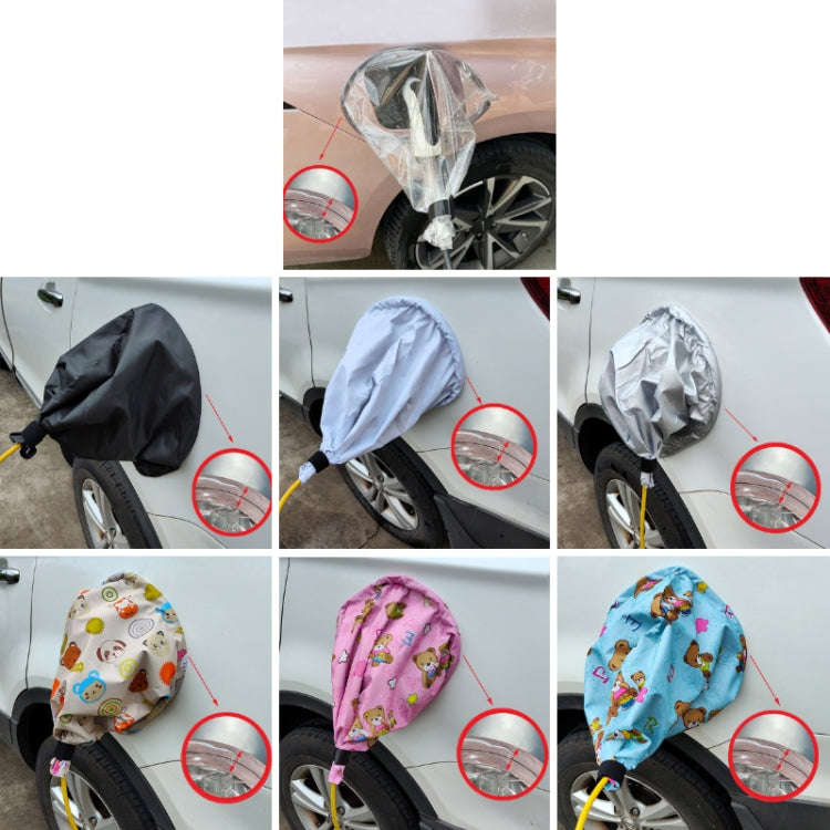 New Energy Vehicle Charging Port Waterproof Protective Cover, Color: Bear Blue