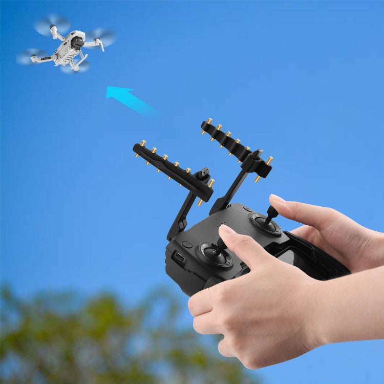 BRDRC Antenna Range Extender Signal Amplifier For DJI Mini SE/MAVIC 2/Pro/Air(Black Copper)