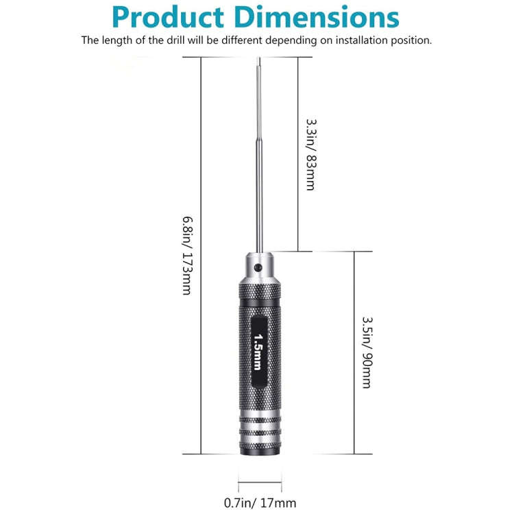 BRDRC 4 In 1 Drone Repair And Disassembly Tool Inner Hexagonal T6/T9 Screwdriver(Black)