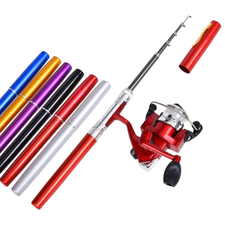 LEO Pen Type Fishing Rod & Spinning Wheel Fishing Reel Portable Pocket Fishing Gear(H8022G Gold)