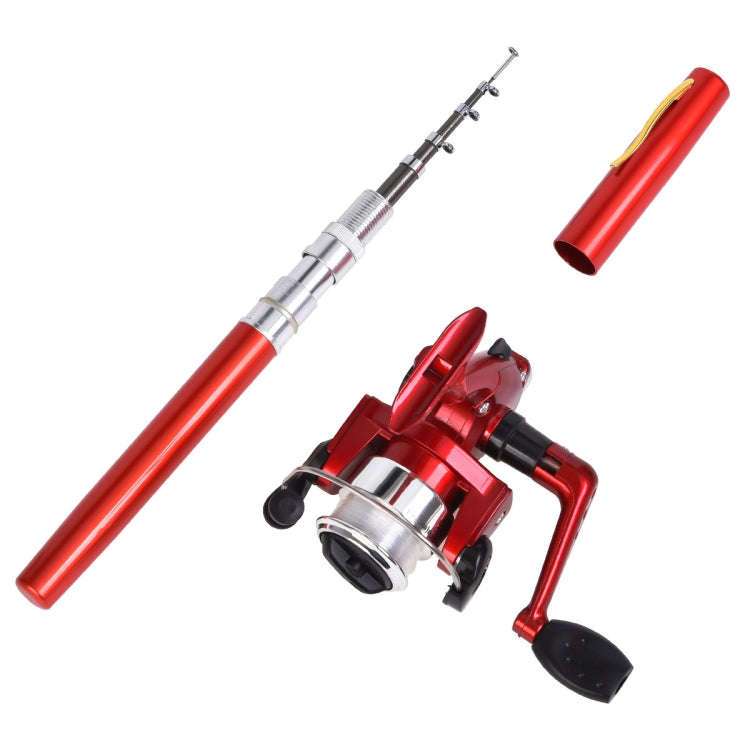 LEO Pen Type Fishing Rod & Spinning Wheel Fishing Reel Portable Pocket Fishing Gear(H8022G Gold)