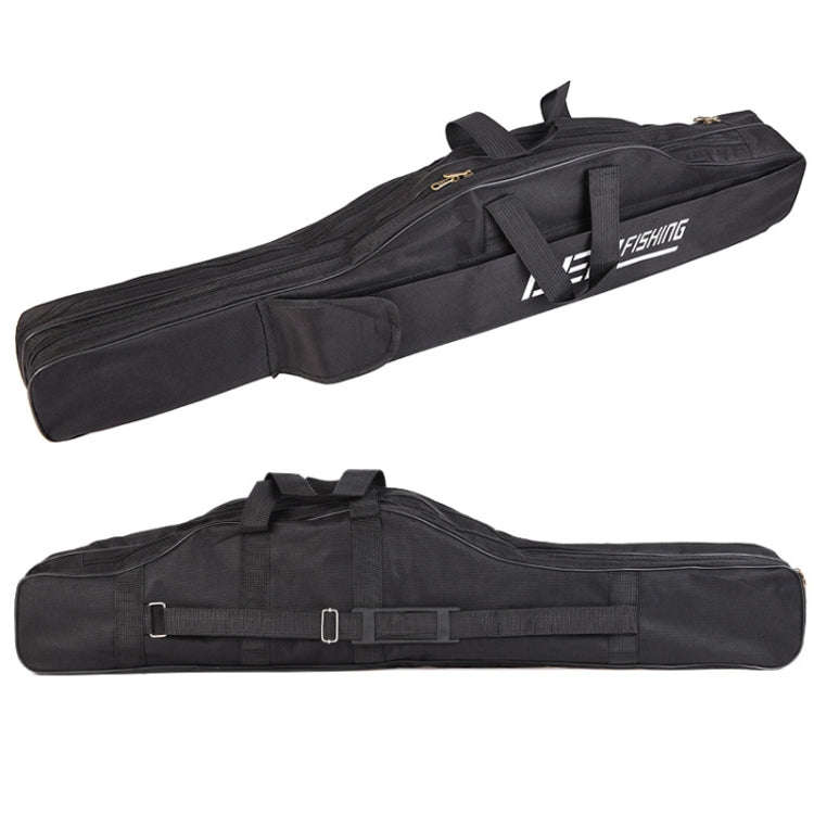 LEO 27746 Folding Fishing Rod Bag Long Fishing Gear Soft Bag, Length: 1.5m Black