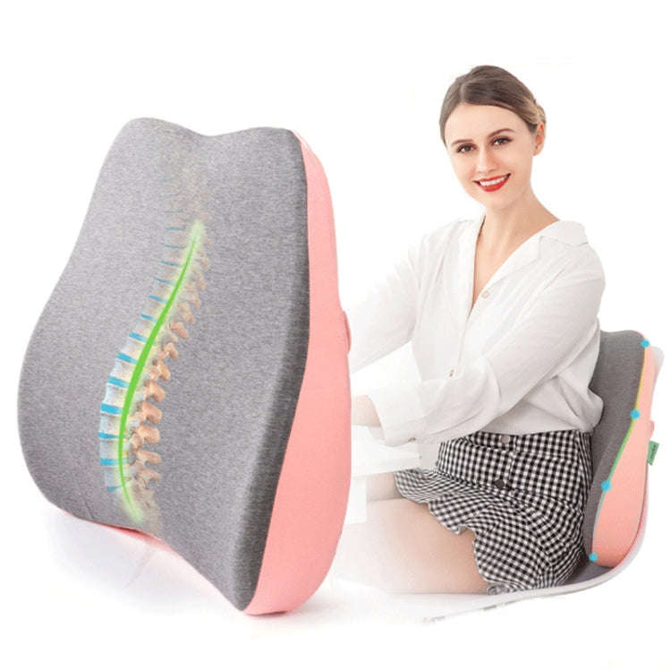 Memory Foam Lumbar Pillow Office Seat Lumbar Cushion(Tibetan)