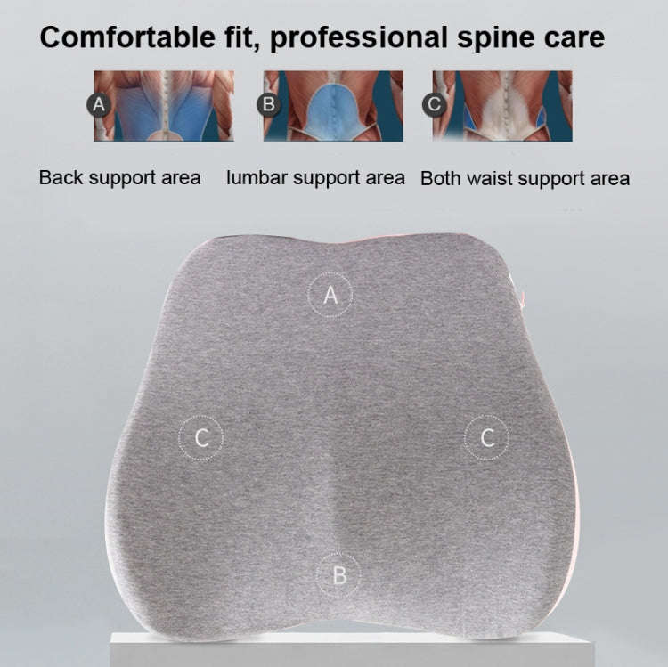 Memory Foam Lumbar Pillow Office Seat Lumbar Cushion(Green)