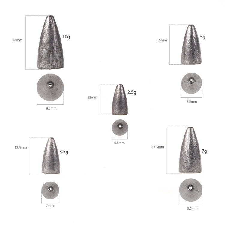 3 Bags LEO 27912 Lure Sea Rod Lead Drop Cast Fishing Sinker, Specification: 5g
