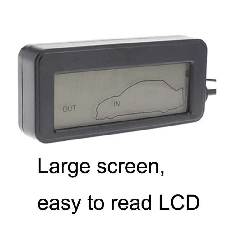 Car Inside and Outside Backlit Mini Digital Thermometer(Red)