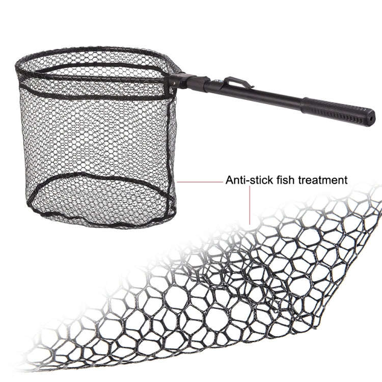 LEO 27984 Aluminum Alloy Quick Folding Fishing Net(Black)