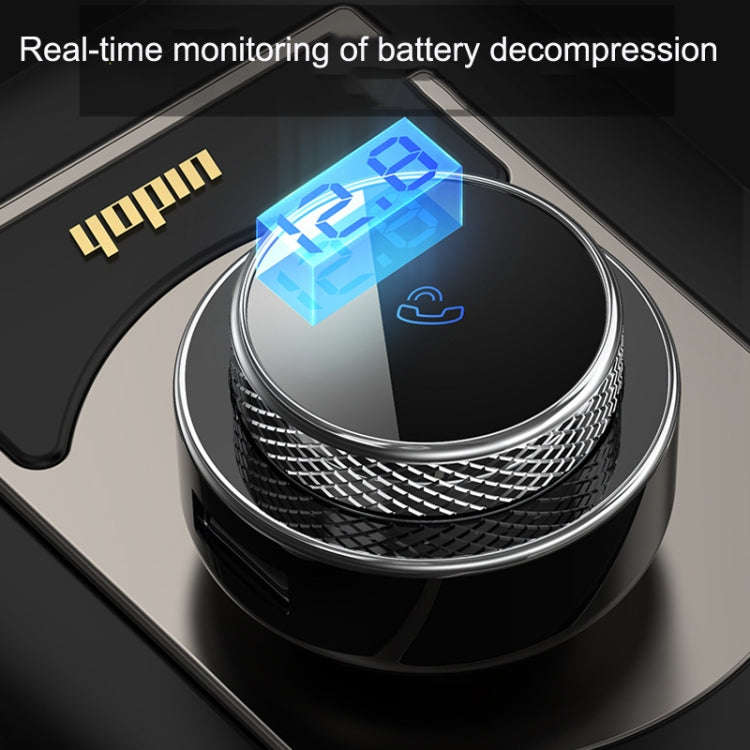 GC-16 Car Bluetooth MP3 Player FM Transmitter QC3.0 Fast Charging Car Charger(Black)