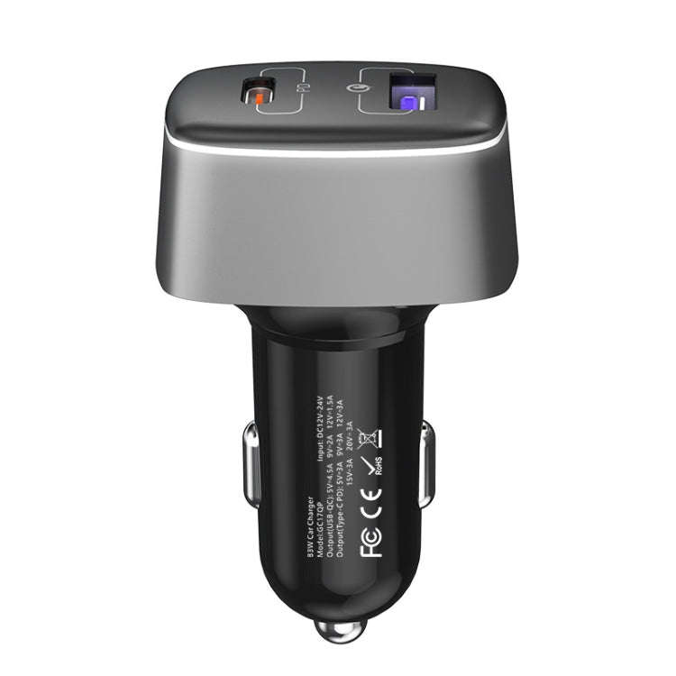 GC-17 100W High-power Car Charger 2 In 1 Cigarette Lighter