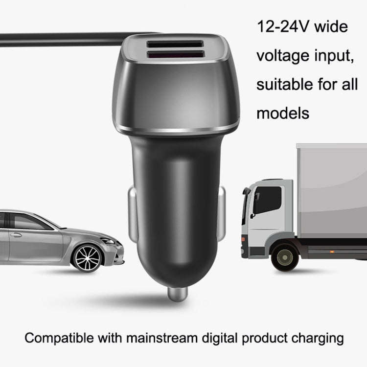 One For Four Car Charger QC3.0 Fast Charge 4USB Car Front And Rear Seat Car Charger, Style: Upgra...