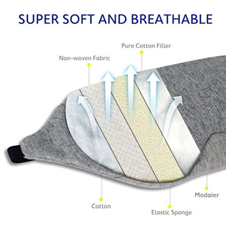 Wire Nose Adjustable Breathable Sleeping Eye Mask(Black)