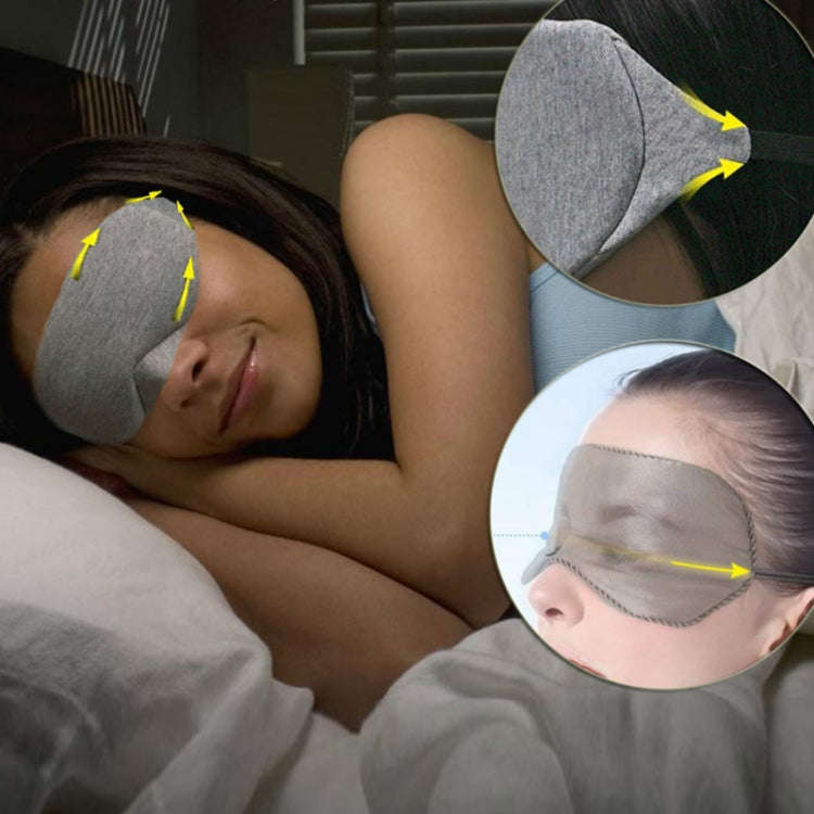 Wire Nose Adjustable Breathable Sleeping Eye Mask(Black)
