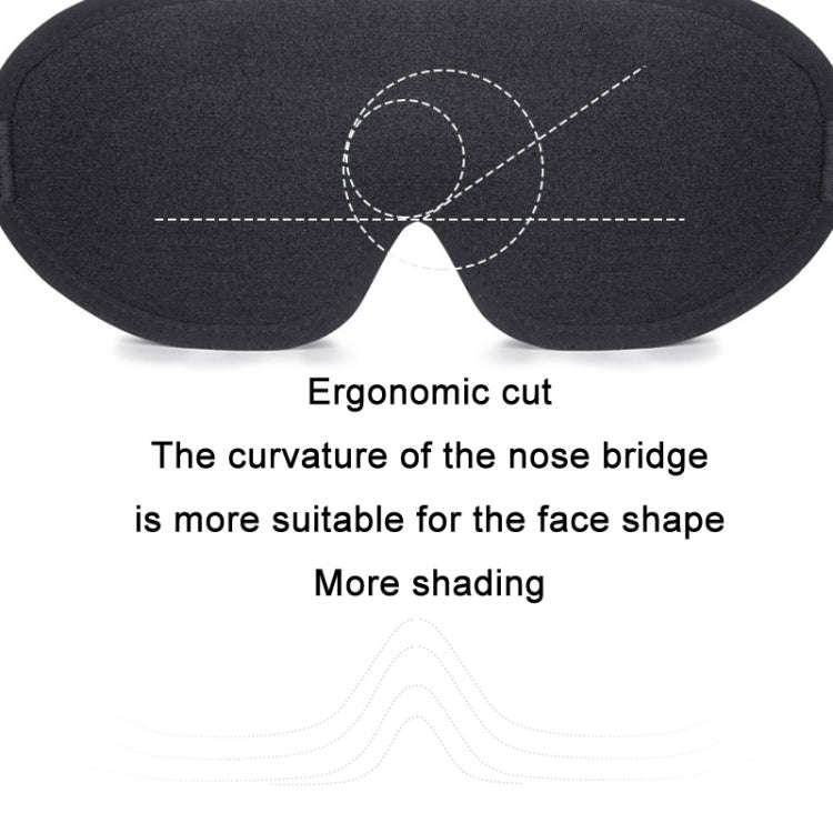 Three-Dimensional Breathable Hollow Sleep Shading Eye Mask, Specification: Black