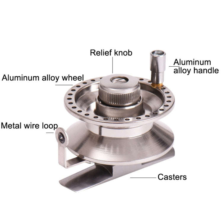 LEO 27758 Side Foot Front Reel With Guide Ring Ice Fishing Reel, Specification: BLT-50 Right Hand