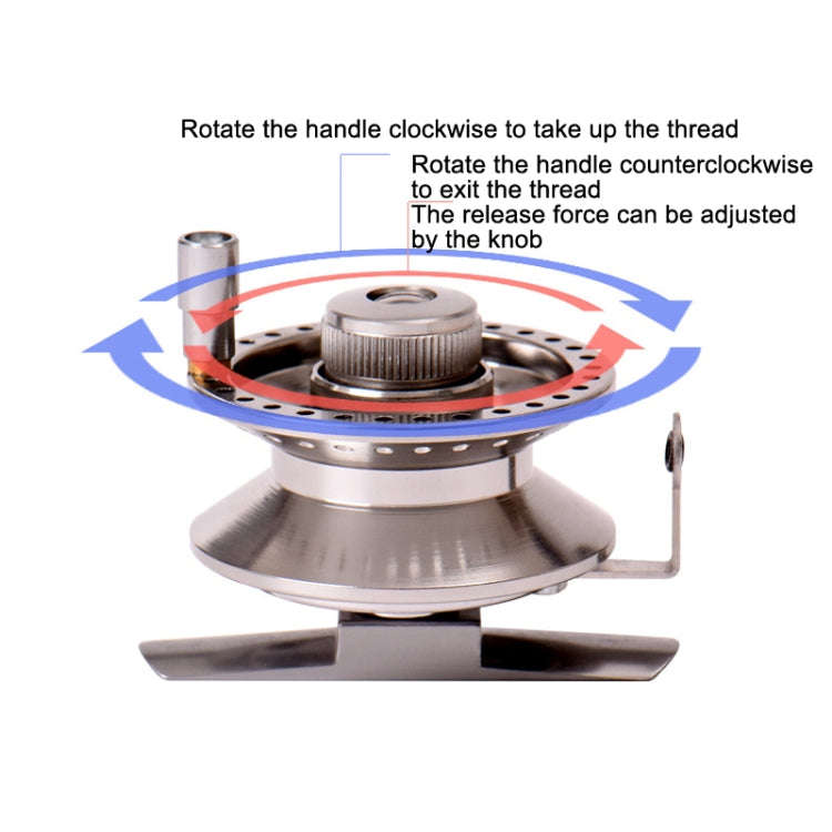LEO 27758 Side Foot Front Reel With Guide Ring Ice Fishing Reel, Specification: BLT-50 Right Hand