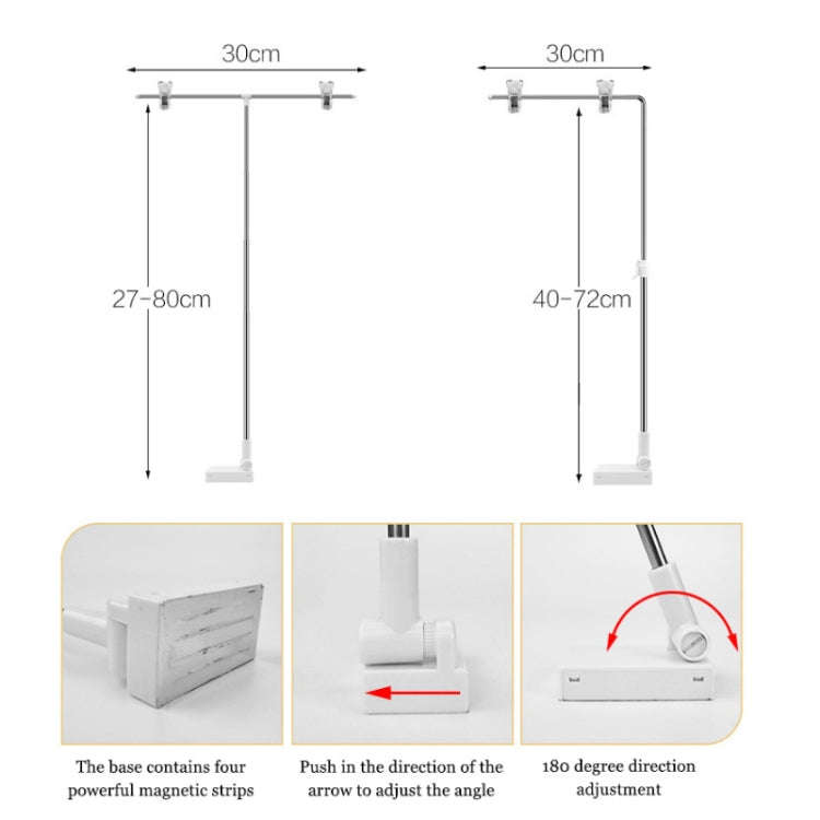 Photography Backdrop Stand Camera Photo Background Props,Style: T-type Magnetic 80cm
