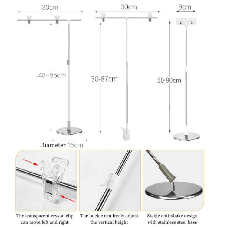 Photography Backdrop Stand Camera Photo Background Props,Style: L-type Desktop 85cm