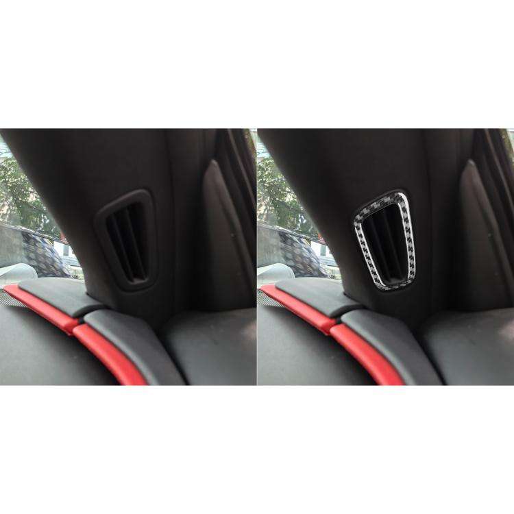 For Chevrolet Corvette C8 2pcs /Set A-Pillar Air Outlet Decorative Stickers(Black)
