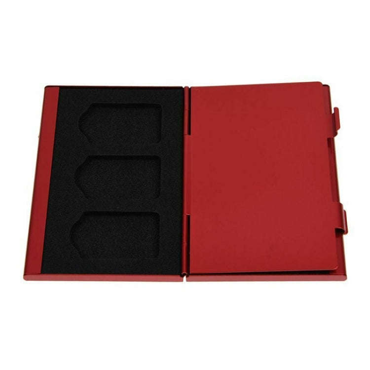 Game Card Storage Aluminum Alloy Organizer Pack For Nintendo Switch(Red)