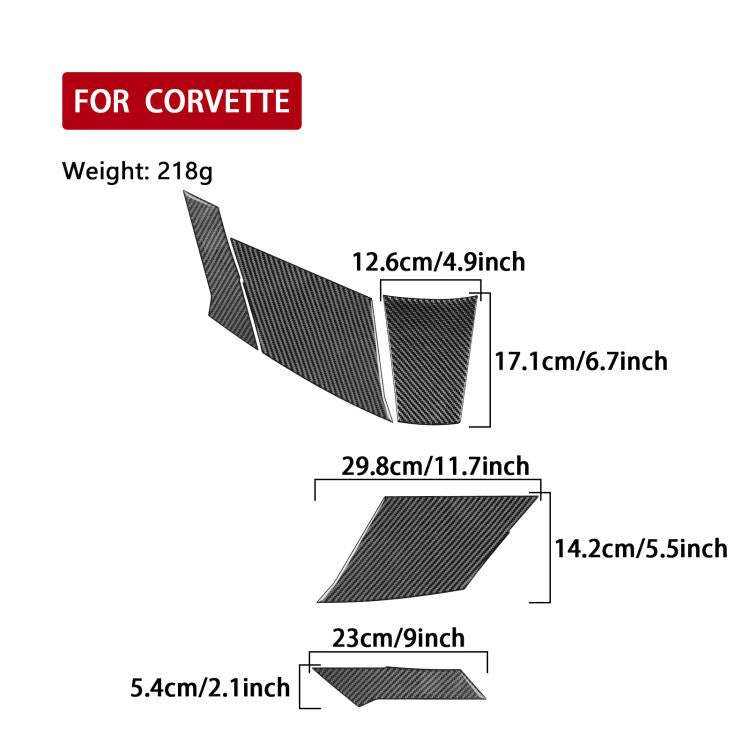 For Chevrolet Corvette C8 5pcs /Set Engine Under-Mount Stickers(Black)