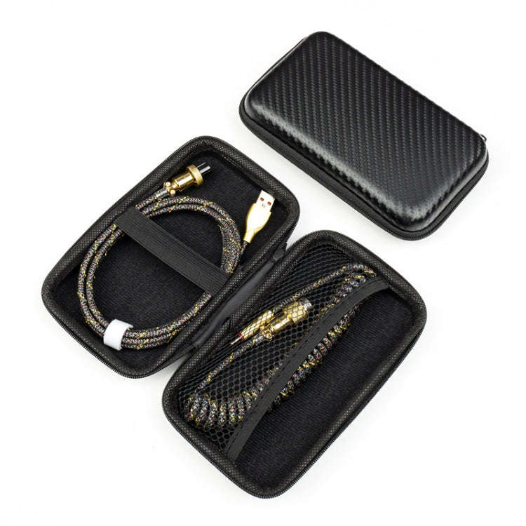 Mechanical Keyboard Spring Cable Gold-plated Aerial Plug(Black)