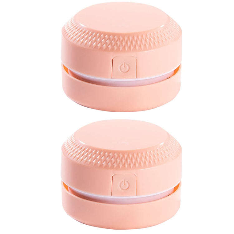 2PCS Desktop Mini Vacuum Cleaner Rubber Confetti Keyboard Cleaner(Pink)