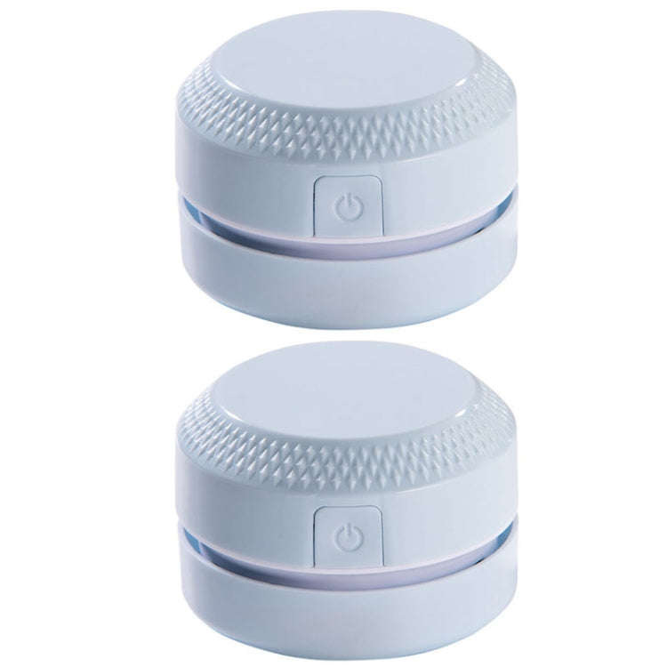 2PCS Desktop Mini Vacuum Cleaner Rubber Confetti Keyboard Cleaner(Blue)