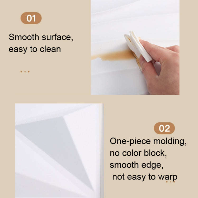 PVC Material Stereo 3D Shooting Background Board Photo Props,50 X 50cm(D133 Cook White)