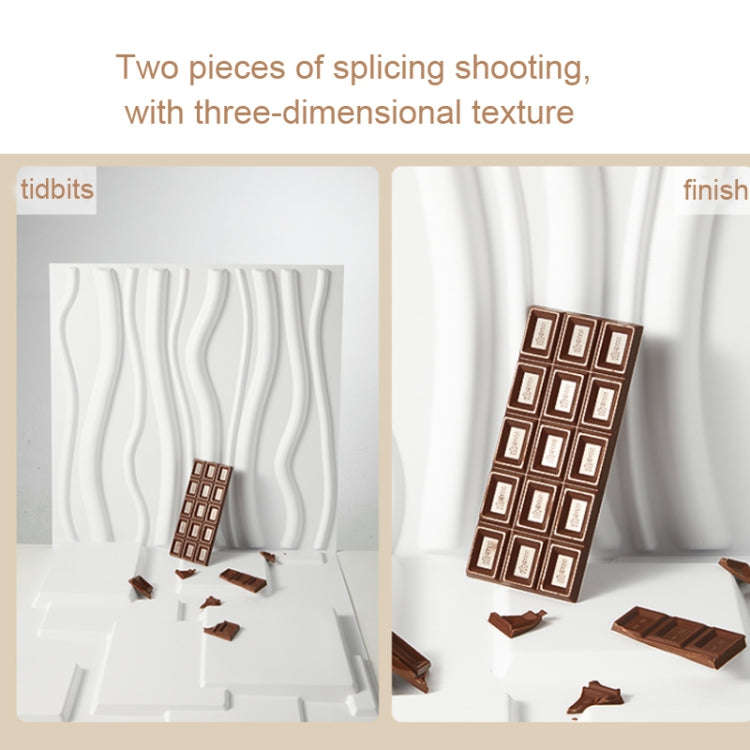 PVC Material Stereo 3D Shooting Background Board Photo Props,50 X 50cm(D133 Cook White)